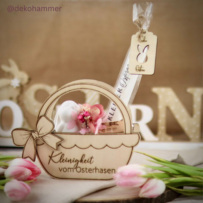 3 mm und 4 mm Ostern Geschenkkörbchen in 6 Designs inkl Anhänger und Deko für Kleinigkeiten Osterhasen Eier Osterkörbchen Ostergeschenk SVG Laserdatei Laserfile Lasercut – Bild 7
