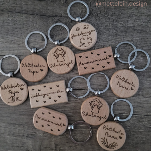 Laserdatei Halter für Schlüsselanhänger Glücksbringer Verpackung Kleinigkeiten Geschenkidee SVG Laser Datei – Bild 17