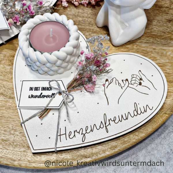 SVG Laser Datei - Geschenkherzen zum Stellen oder hängen für Gießteile Kerzenständer Blumen verschiedene Designs Laserdatei – Bild 7