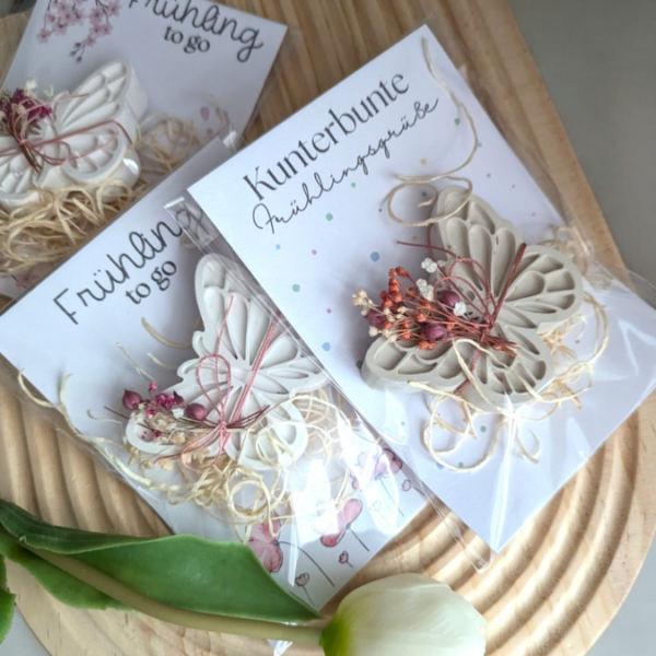 IN DER TÜTE PRINT DRUCKVORLAGE PDF Verpackung für Kleinigkeiten Geschenkkarte 2 Designs - Kunterbunte Frühlingsgrüße PDF-Datei zum selber drucken – Bild 2