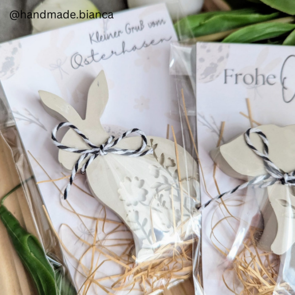 IN DER TÜTE PRINT DRUCKVORLAGE PDF Verpackung für Kleinigkeiten Geschenkkarte 2 Designs - Kleiner Gruß vom Osterhasen PDF-Datei zum selber drucken – Bild 3