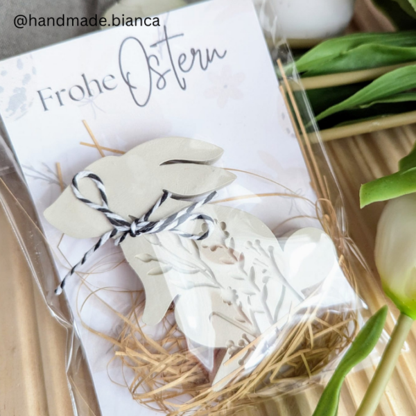 IN DER TÜTE PRINT DRUCKVORLAGE PDF Verpackung für Kleinigkeiten Geschenkkarte 2 Designs - Kleiner Gruß vom Osterhasen PDF-Datei zum selber drucken – Bild 4