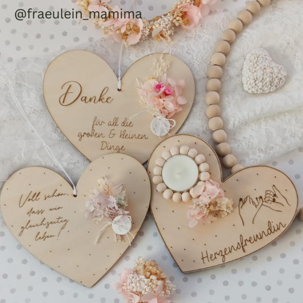 SVG Laser Datei - Geschenkherzen zum Stellen oder hängen für Gießteile Kerzenständer Blumen verschiedene Designs Laserdatei – Bild 12