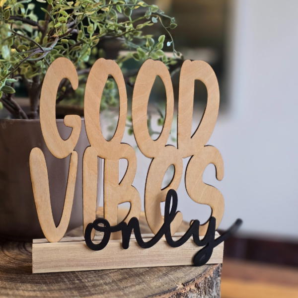 SVG Laser Datei Schriftzug für Klötzchen Easy Sticks Good vibes Only 2 Designs Lasercut – Bild 22