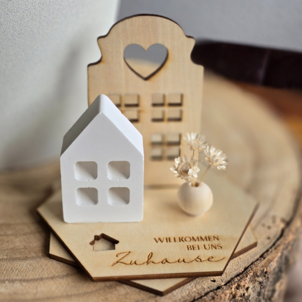 SVG Laser Datei - 3mm 4mm Häuschen Teller Aufsteller Dekoscheiben Geschenkscheiben mit Häuschen zum stecken Laserdatei – Bild 25