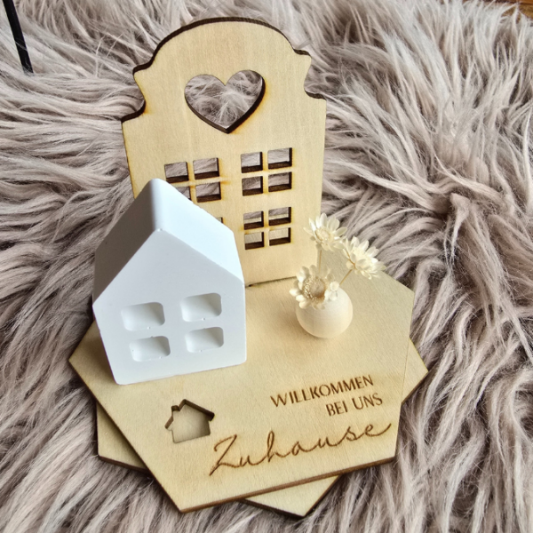 SVG Laser Datei - 3mm 4mm Häuschen Teller Aufsteller Dekoscheiben Geschenkscheiben mit Häuschen zum stecken Laserdatei – Bild 29