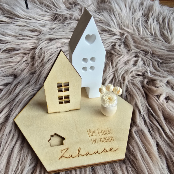 SVG Laser Datei - 3mm 4mm Häuschen Teller Aufsteller Dekoscheiben Geschenkscheiben mit Häuschen zum stecken Laserdatei – Bild 30