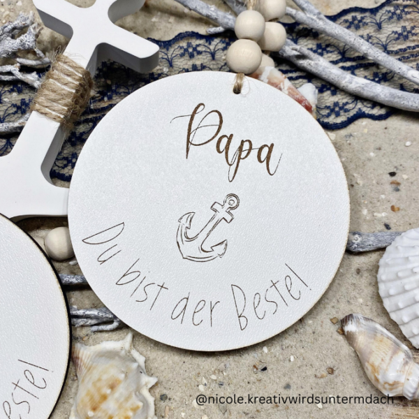 SVG Laserdatei Holzscheiben Papa Opa Vatertag Großvater Vater Geschenkidee Männer SVG Datei 6 Designs – Bild 6
