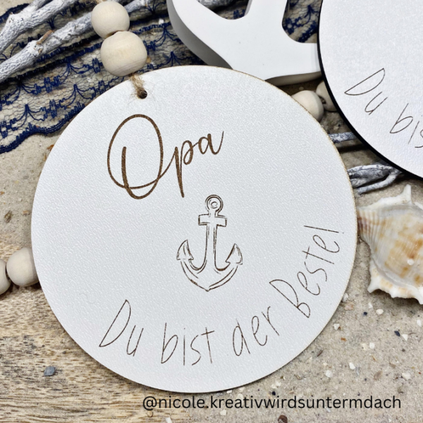 SVG Laserdatei Holzscheiben Papa Opa Vatertag Großvater Vater Geschenkidee Männer SVG Datei 6 Designs – Bild 7