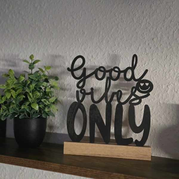 SVG Laser Datei Schriftzug für Klötzchen Easy Sticks Good vibes Only 2 Designs Lasercut – Bild 15