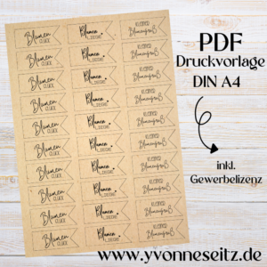 PRINT DRUCKVORLAGE PDF Geschenkanhänger 3 Designs - BLUMEN LIEBE - Printable PDF-Datei zum selber drucken