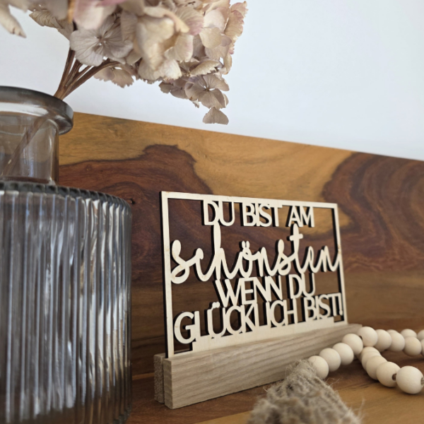 SVG Laser Datei Schriftzug für Klötzchen Klötzchen Rahmen Easy Sticks Du bist am schönsten wenn du glücklich bist 3 Designs Lasercut – Bild 7