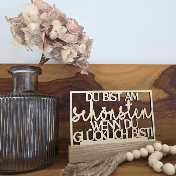 SVG Laser Datei Schriftzug für Klötzchen Klötzchen Rahmen Easy Sticks Du bist am schönsten wenn du glücklich bist 3 Designs Lasercut – Bild 8