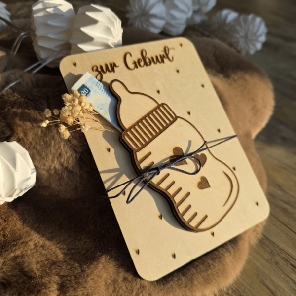 SVG Laser Datei Geburt Geldgeschenk Verpackung für Geld 4 Designs Hallo Baby Geldkarten Gutscheinkarten Laserdatei – Bild 14
