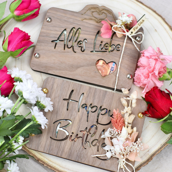 SVG Laser Datei Geburtstag Geldgeschenk Verpackung für Geld Geldkarten Gutscheinkarten Laserdatei – Bild 13