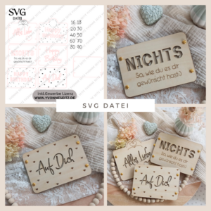 SVG Laser Datei Geburtstag Geldgeschenk Verpackung für Geld Geldkarten Gutscheinkarten Laserdatei