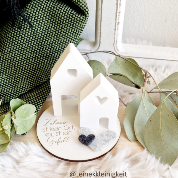SVG Laser Datei - Geschenkscheiben für Gießteile Home Zuhause Heimathafen Ankerplatz mit kleinen Häuschen für Gießteile Laserdatei – Bild 3