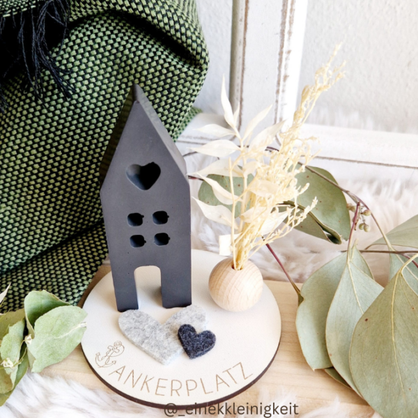 SVG Laser Datei - Geschenkscheiben für Gießteile Home Zuhause Heimathafen Ankerplatz mit kleinen Häuschen für Gießteile Laserdatei – Bild 9