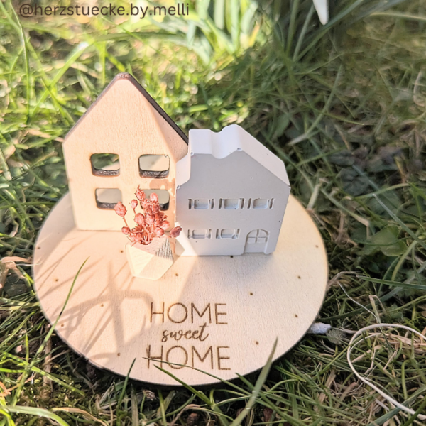 SVG Laser Datei - Geschenkscheiben für Gießteile Home Zuhause Heimathafen Ankerplatz mit kleinen Häuschen für Gießteile Laserdatei – Bild 10