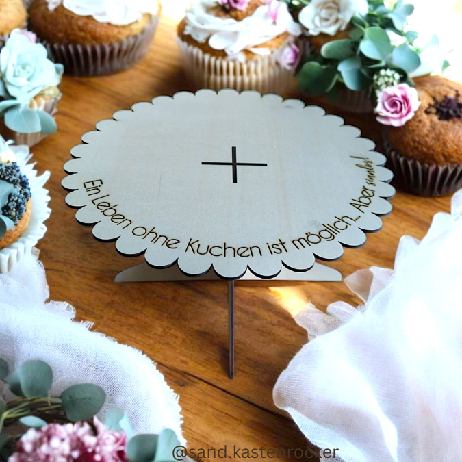 SVG Laser Datei - 3mm 4mm Ständer für Muffins Cupcakes Kuchenplatte Tortenplatte Kuchenständer Laserdatei – Bild 19