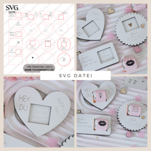 9 Designs verschiedene Anlässe Halter für Küsschen Schokolade als Gastgeschenk kleines Mitbringsel Dankeschön Gute Besserung Freundin Freunde SVG Laser Datei
