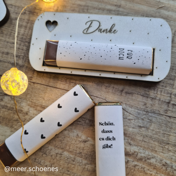 8 Designs verschiedene Anlässe Halter für Schokoriegel wie zb Merci, Kinderschokolade, Yogurette als Gastgeschenk kleines Mitbringsel SVG Laser Datei – Bild 16