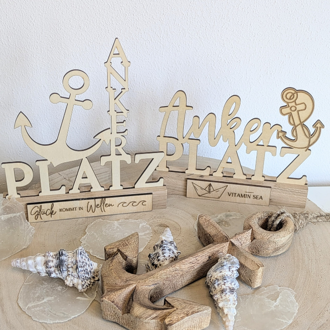 SVG Laser Datei Schriftzug für Klötzchen Easy Sticks Ankerplatz Anker Heimathafen 3 Designs Lasercut – Bild 13