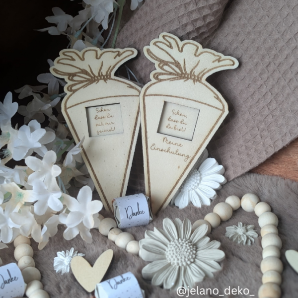 4 Designs Kindergarten Abschied und Einschulung Erzieherin Halter für Küsschen Schokolade als Gastgeschenk Dankeschön SVG Laser Datei – Bild 7