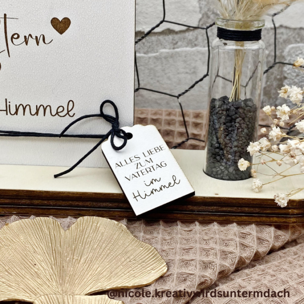 Aufsteller für 3mm und 4mm Holz Trauer Beerdigung Vatertag im Himmel für Vasen oder Kerzen SVG Laser Datei – Bild 8