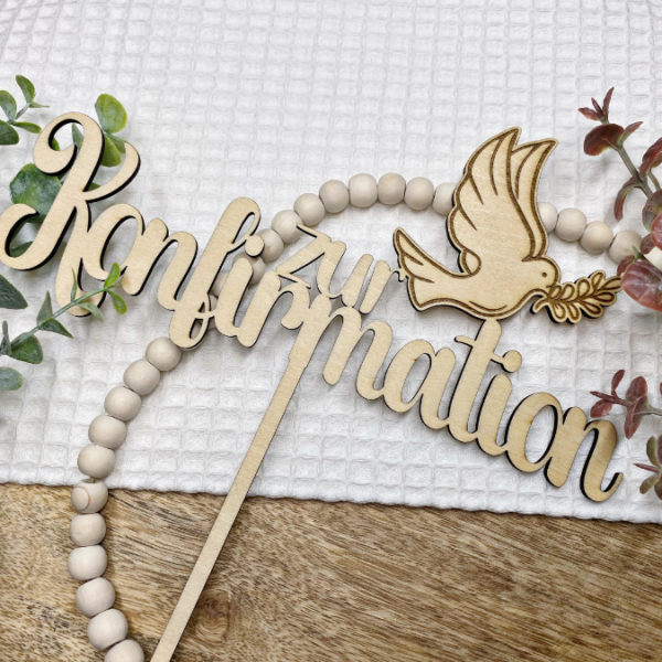 SVG Laser Datei Caketopper Pflanzenstecker zur Konfirmation Kirche Glaube SVG Datei – Bild 13