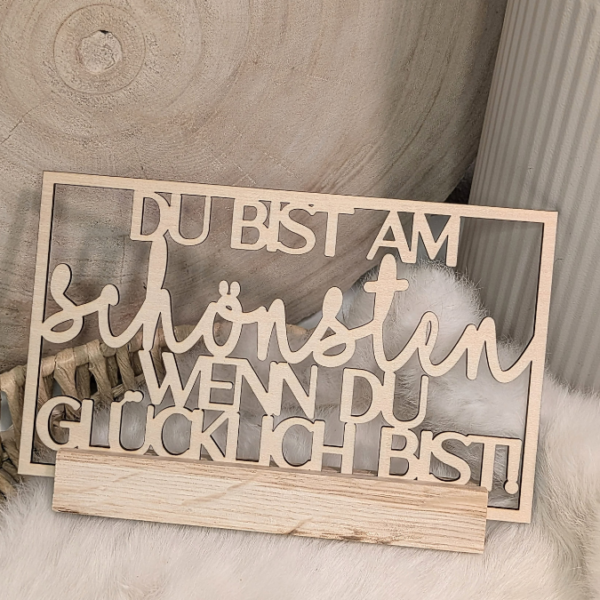SVG Laser Datei Schriftzug für Klötzchen Klötzchen Rahmen Easy Sticks Du bist am schönsten wenn du glücklich bist 3 Designs Lasercut – Bild 13