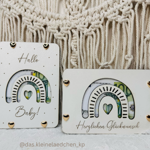 SVG Laser Datei Geburt Geldgeschenk Verpackung für Geld 4 Designs Hallo Baby Geldkarten Gutscheinkarten Laserdatei – Bild 8