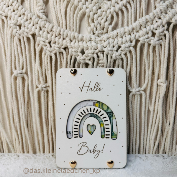 SVG Laser Datei Geburt Geldgeschenk Verpackung für Geld 4 Designs Hallo Baby Geldkarten Gutscheinkarten Laserdatei – Bild 6