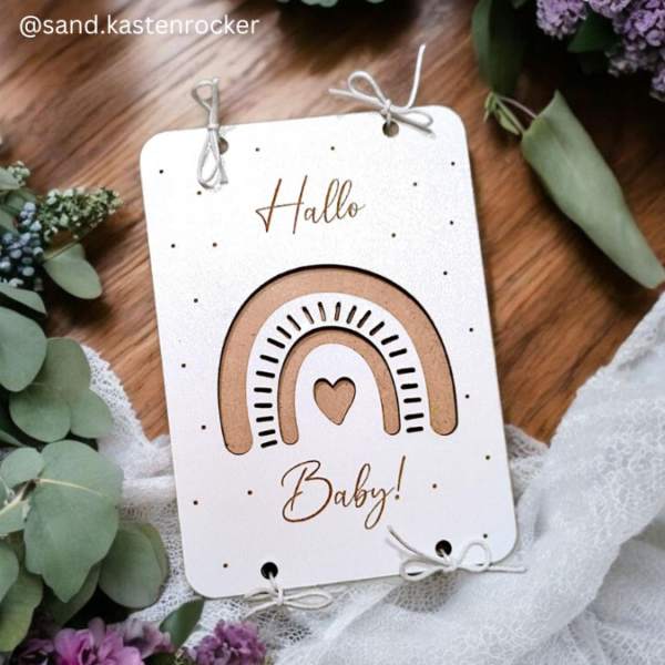 SVG Laser Datei Geburt Geldgeschenk Verpackung für Geld 4 Designs Hallo Baby Geldkarten Gutscheinkarten Laserdatei – Bild 11