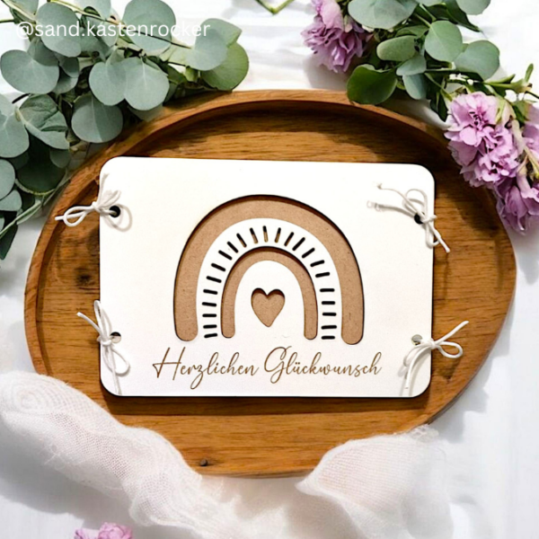 SVG Laser Datei Geburt Geldgeschenk Verpackung für Geld 4 Designs Hallo Baby Geldkarten Gutscheinkarten Laserdatei – Bild 12