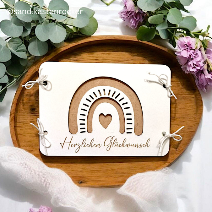 SVG Laser Datei Geburt Geldgeschenk Verpackung für Geld 4 Designs Hallo Baby Geldkarten Gutscheinkarten Laserdatei – Bild 12