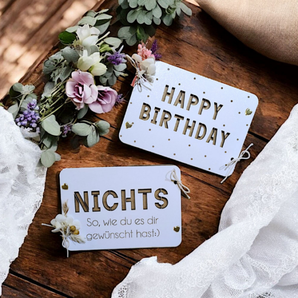 SVG Laser Datei Geburtstag Geldgeschenk Verpackung für Geld Geldkarten Gutscheinkarten Laserdatei – Bild 6