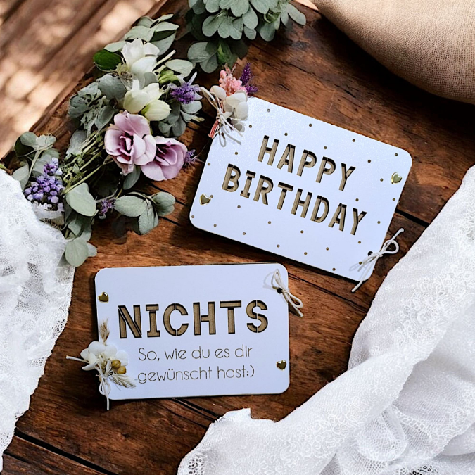 SVG Laser Datei Geburtstag Geldgeschenk Verpackung für Geld Geldkarten Gutscheinkarten Laserdatei – Bild 6