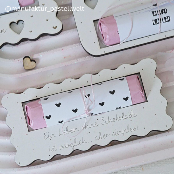 8 Designs verschiedene Anlässe Halter für Schokoriegel wie zb Merci, Kinderschokolade, Yogurette als Gastgeschenk kleines Mitbringsel SVG Laser Datei – Bild 20