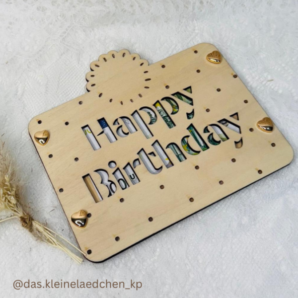 SVG Laser Datei Geburtstag Geldgeschenk Verpackung für Geld Geldkarten Gutscheinkarten Laserdatei – Bild 17