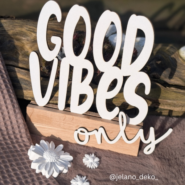 SVG Laser Datei Schriftzug für Klötzchen Easy Sticks Good vibes Only 2 Designs Lasercut – Bild 5