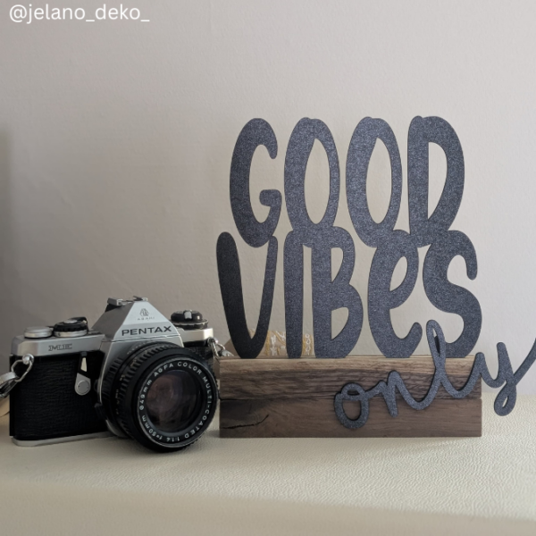 SVG Laser Datei Schriftzug für Klötzchen Easy Sticks Good vibes Only 2 Designs Lasercut – Bild 7