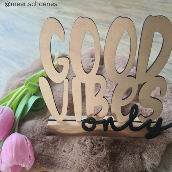 SVG Laser Datei Schriftzug für Klötzchen Easy Sticks Good vibes Only 2 Designs Lasercut – Bild 11