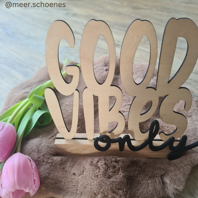 SVG Laser Datei Schriftzug für Klötzchen Easy Sticks Good vibes Only 2 Designs Lasercut – Bild 11