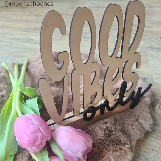 SVG Laser Datei Schriftzug für Klötzchen Easy Sticks Good vibes Only 2 Designs Lasercut – Bild 12