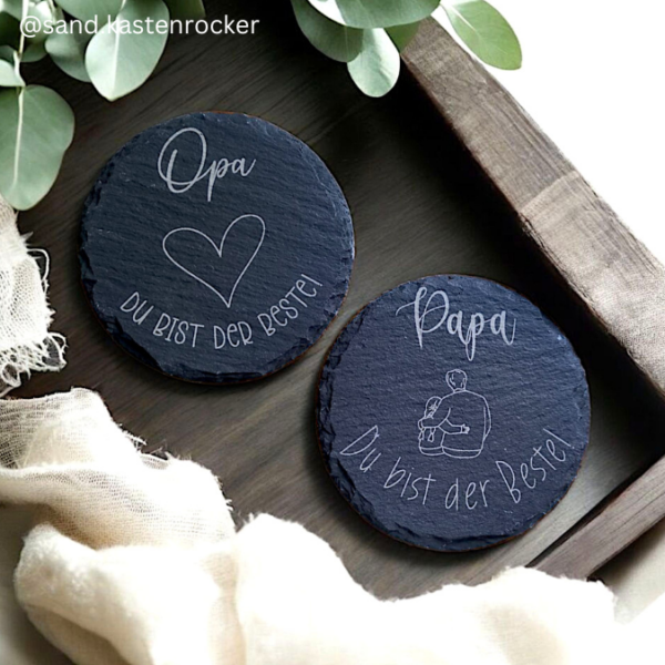 SVG Laserdatei Holzscheiben Papa Opa Vatertag Großvater Vater Geschenkidee Männer SVG Datei 6 Designs – Bild 4