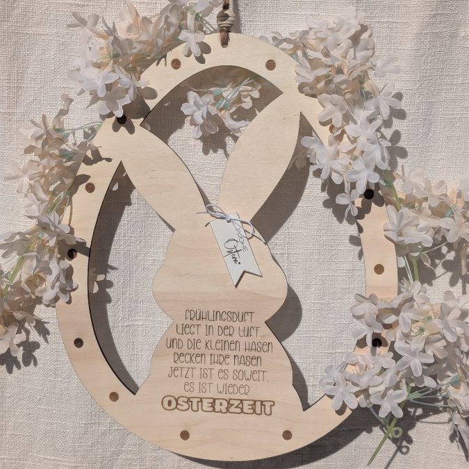 SVG Laser Datei Osteranhänger Ostereianhänger Ostereier Osterhasen Anhänger Geschankanhänger Osterdeko Lasercut – Bild 3