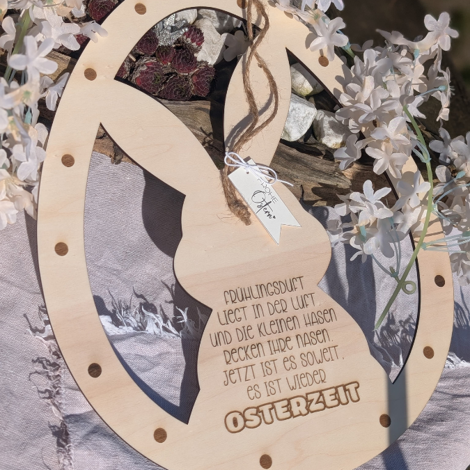 SVG Laser Datei Osteranhänger Ostereianhänger Ostereier Osterhasen Anhänger Geschankanhänger Osterdeko Lasercut – Bild 29