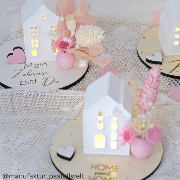 SVG Laser Datei - Geschenkscheiben für Gießteile Home Zuhause Heimathafen Ankerplatz mit kleinen Häuschen für Gießteile Laserdatei – Bild 33