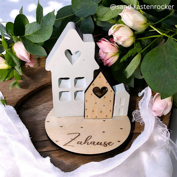 SVG Laser Datei - Geschenkscheiben für Gießteile Home Zuhause Heimathafen Ankerplatz mit kleinen Häuschen für Gießteile Laserdatei – Bild 37
